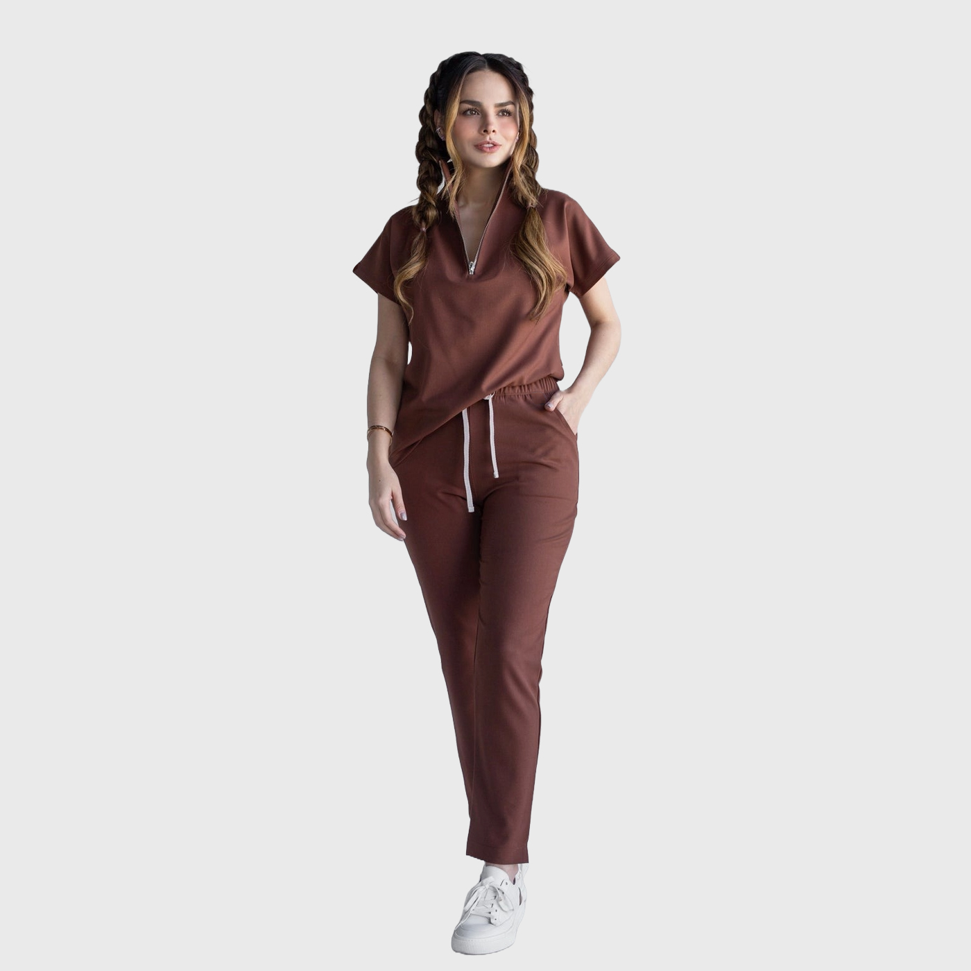 Women's Fashion Slim Fit Slit Leg Scrub Pants
