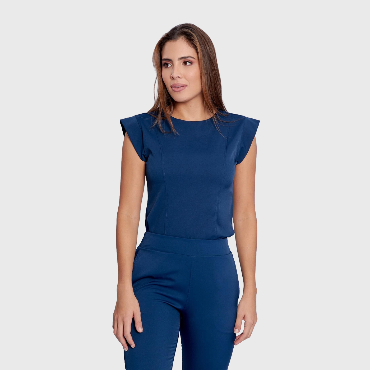 Clara Women's Off-The-Shoulder Sleeve Ready To Work Scrub Top