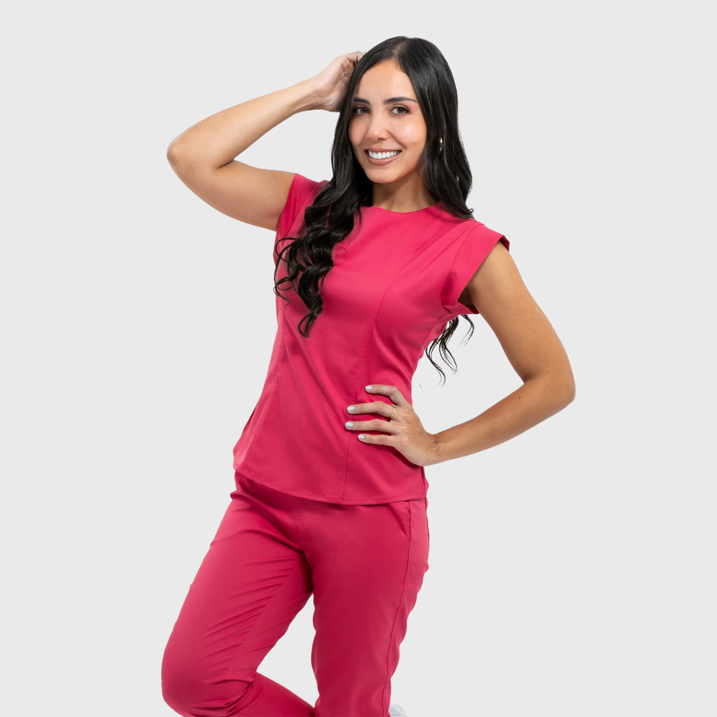 Women's Crew Neck Off-The-Shoulder Sleeve Scrub Top™