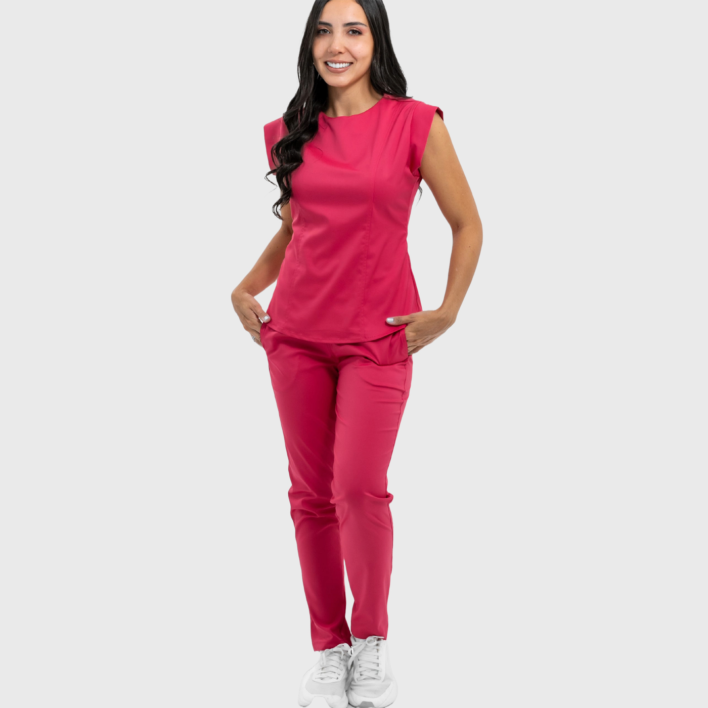 Women's Slim Fit Straight Leg Bow Pockets Scrub Pants™