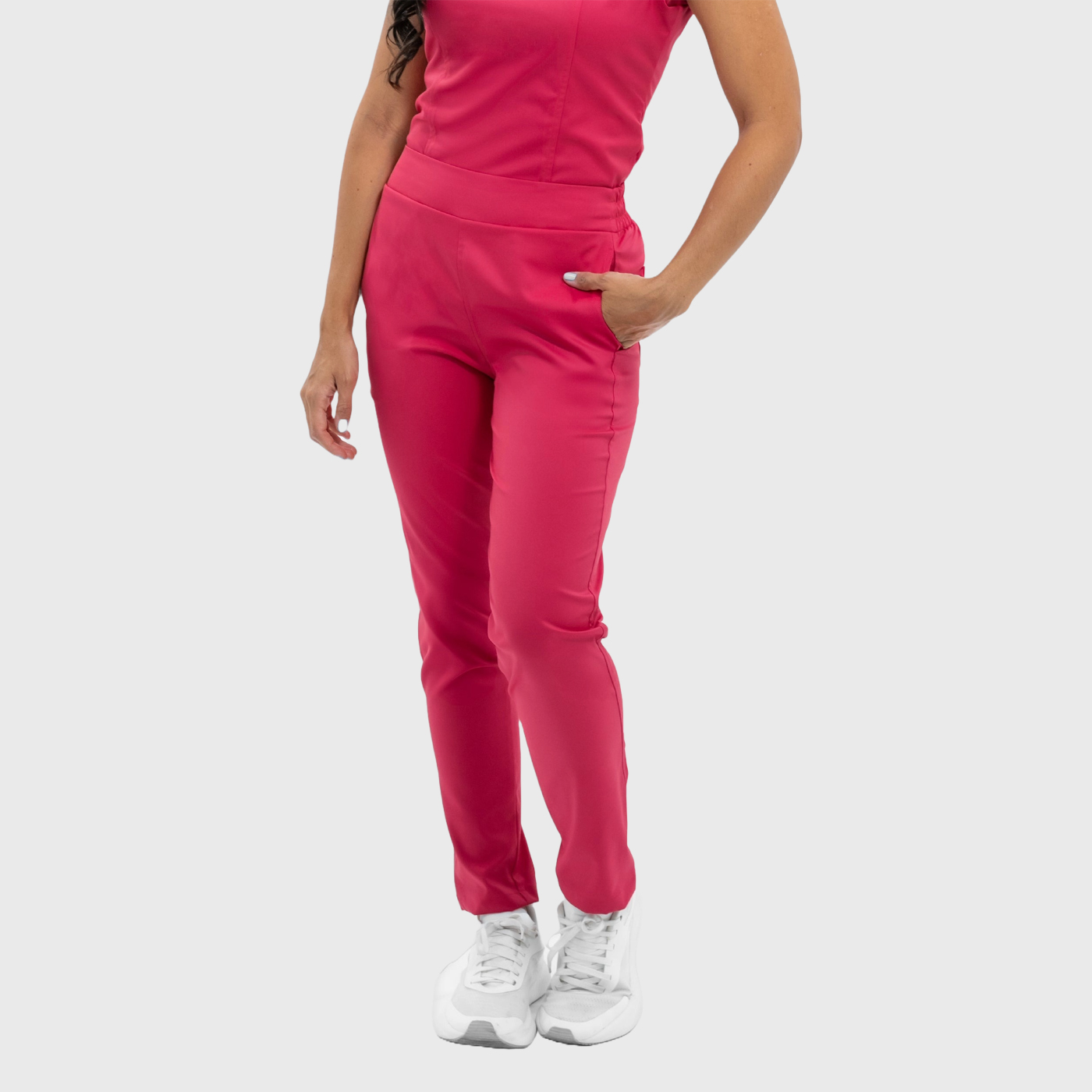 Women's Slim Fit Straight Leg Bow Pockets Scrub Pants™