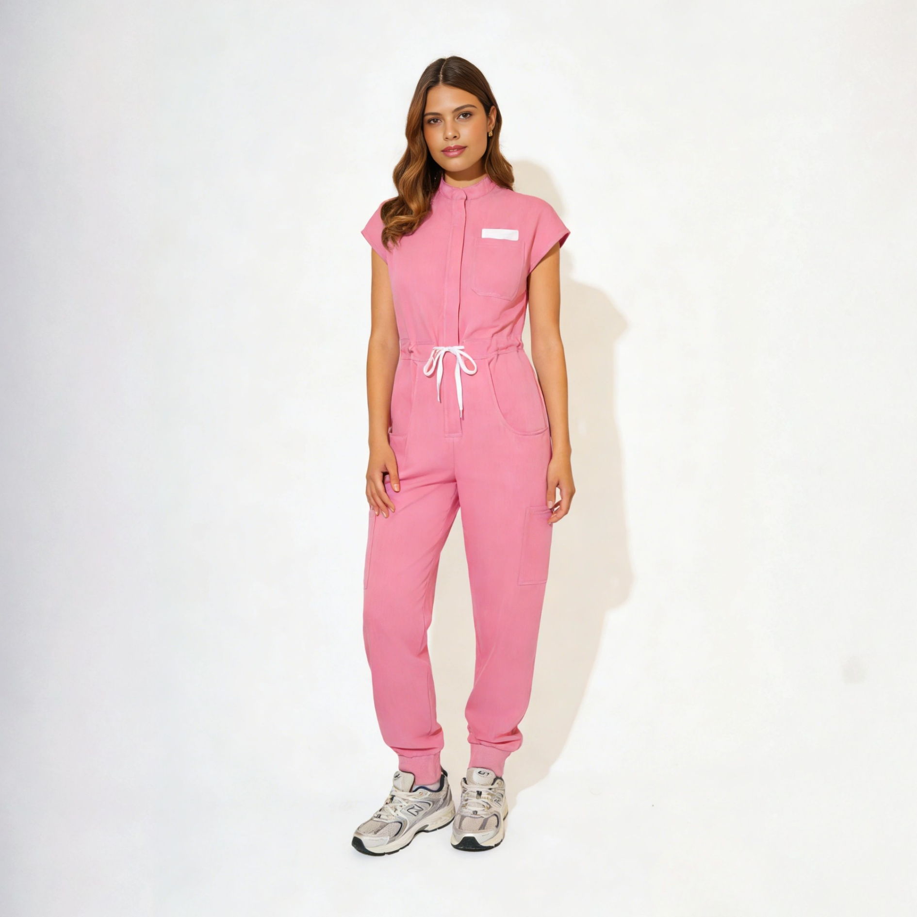 Women's Slim Fit 7-Pocket Jogger Scrub Jumpsuit