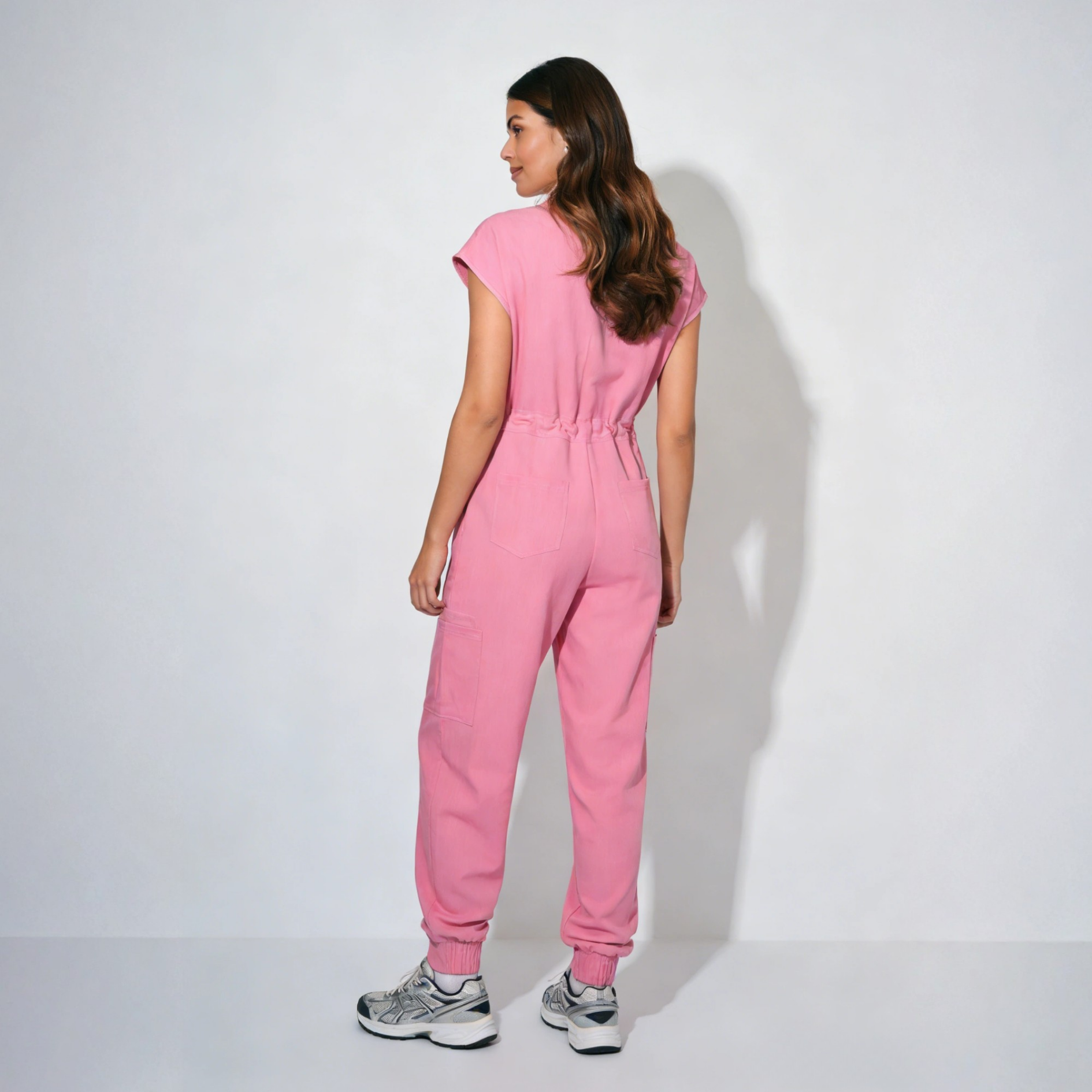 Women's Slim Fit 7-Pocket Jogger Scrub Jumpsuit