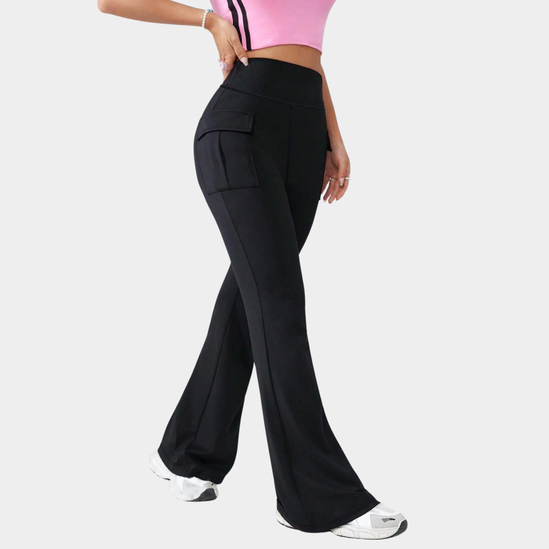 High Waisted Fashion Flare Yoga Pants