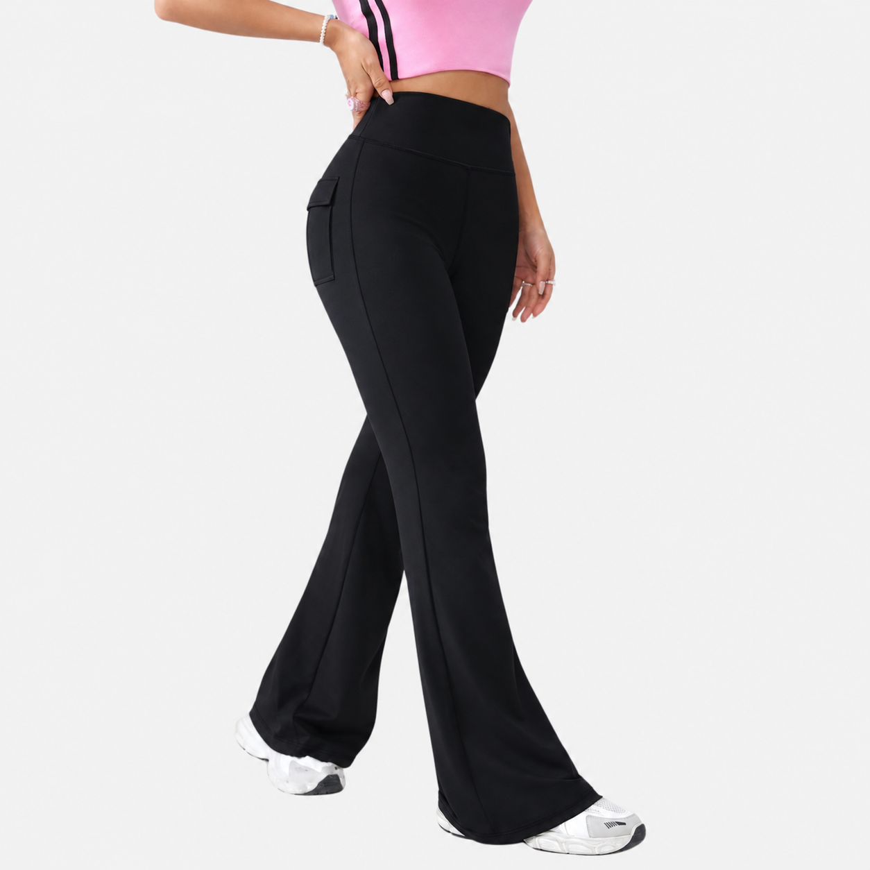 High Waisted Fashion Flare Yoga Pants