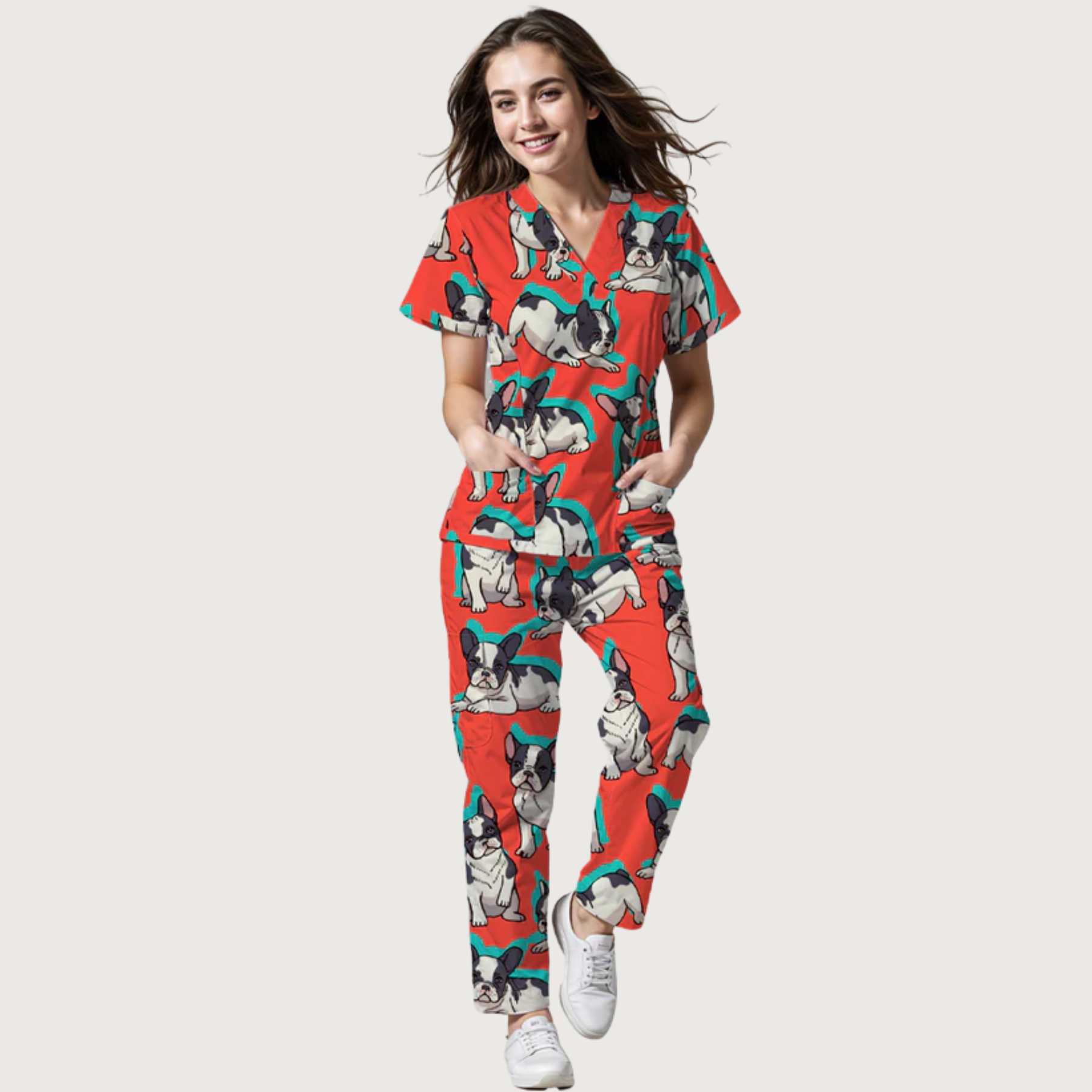 Women's Petunia V-neck Scrub Set SA14