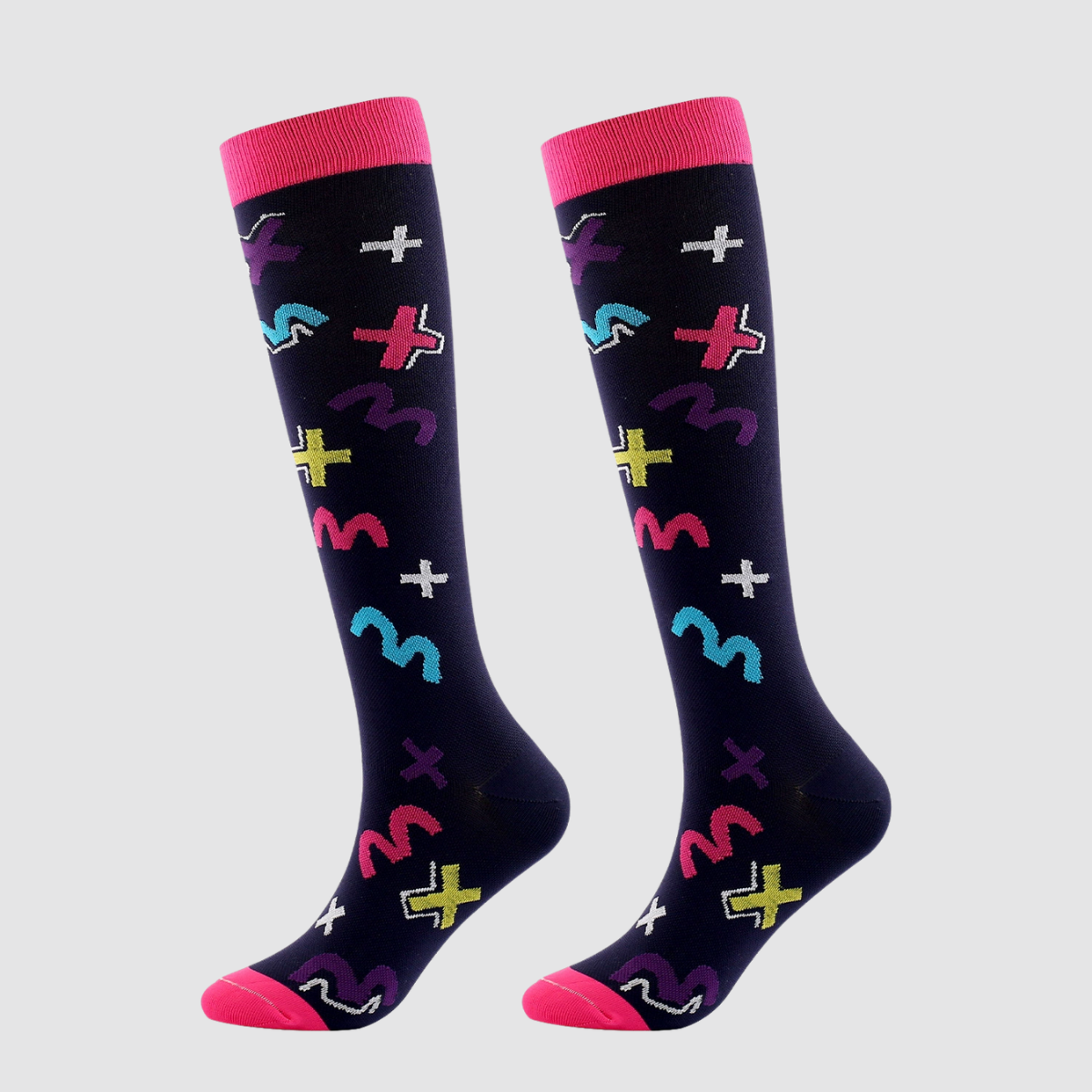 Long Patterned Nurse Leggings Fitness Compression Socks