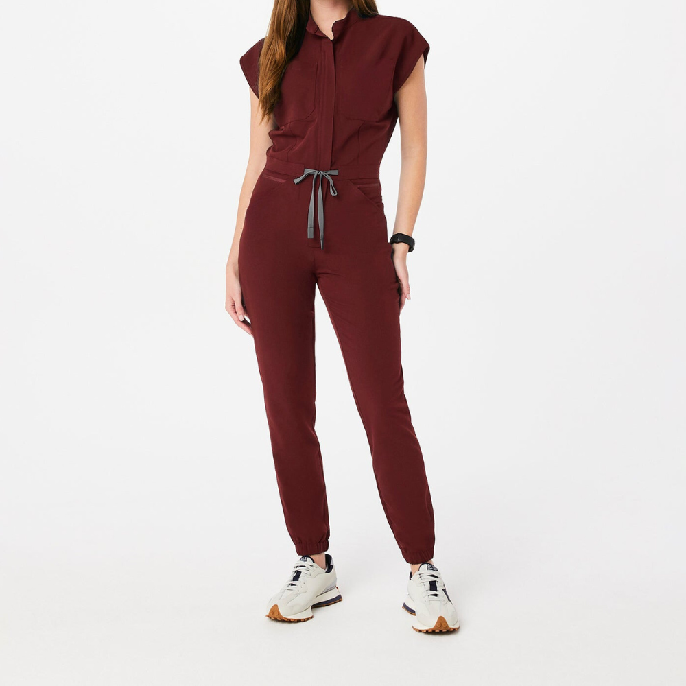 Women's 9 Pockets Cargo Scrub Jumpsuit