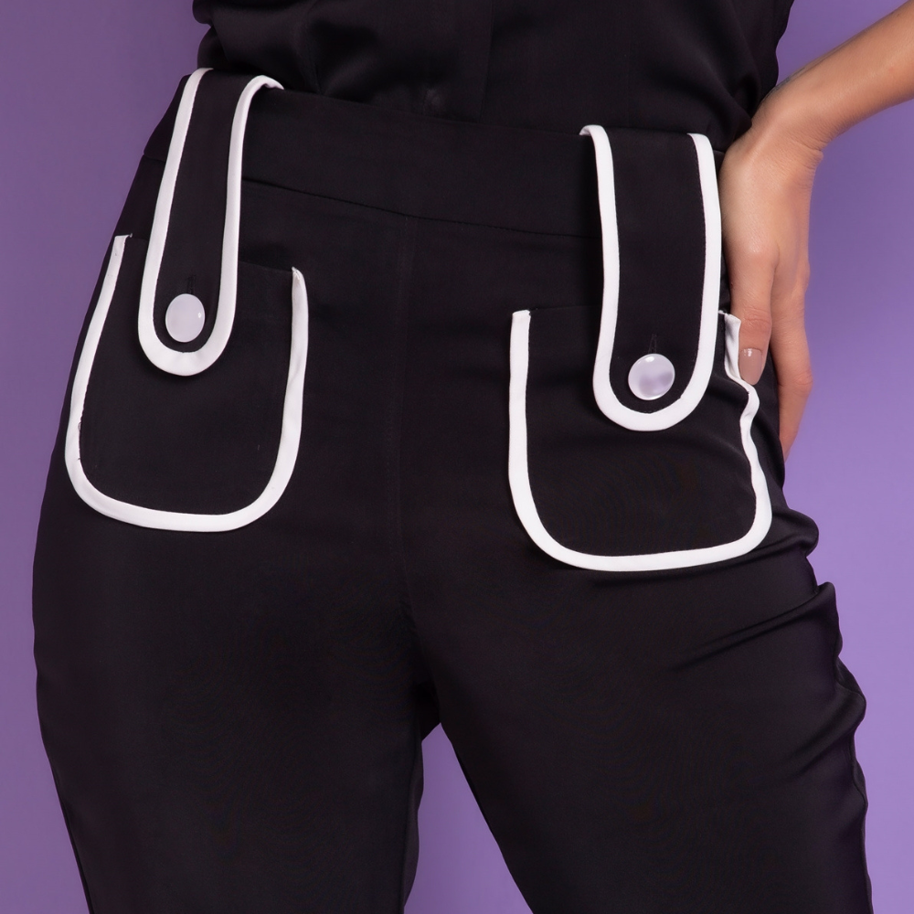 Women's Macaron Four Pockets Slim Fit Scrub Pants