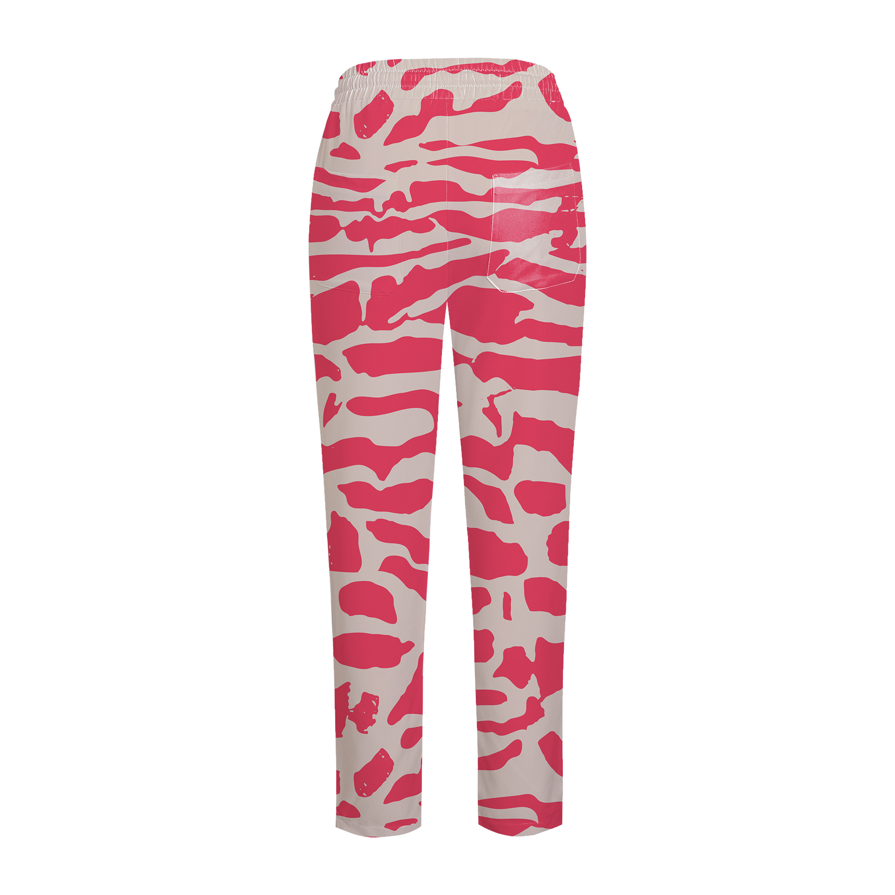 Women's Plus Size Red Stripes Print Scrub Pants