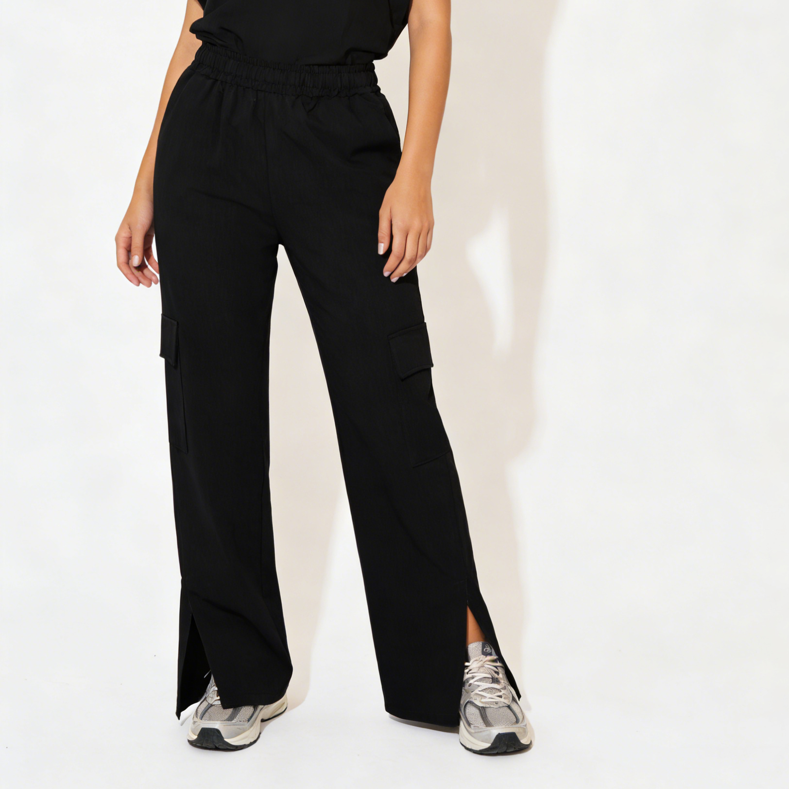 Clara Women's 4-Pocket High Waist Flare Cargo Scrub Pants