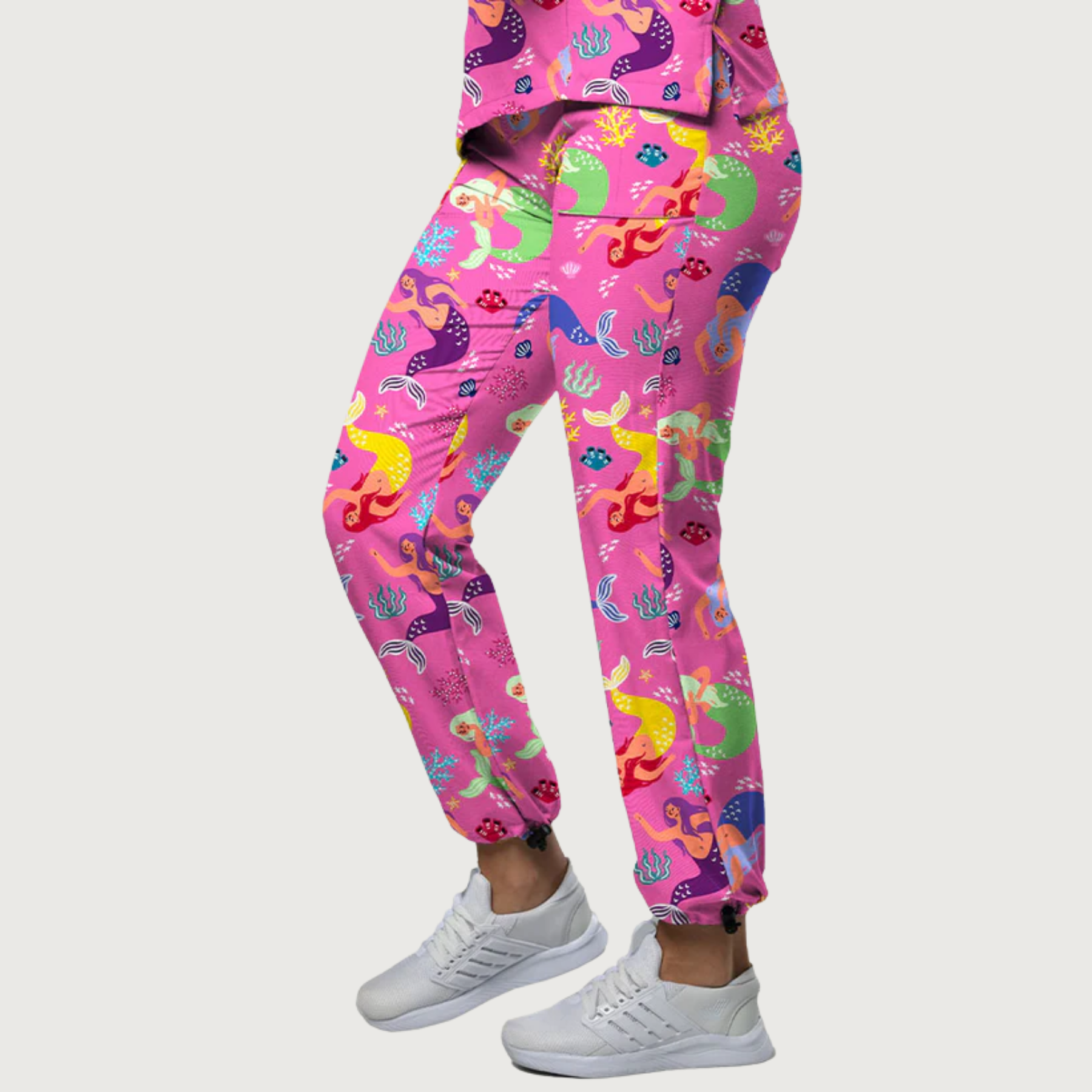 Women's Mermaid V-neck Scrub Set SA8