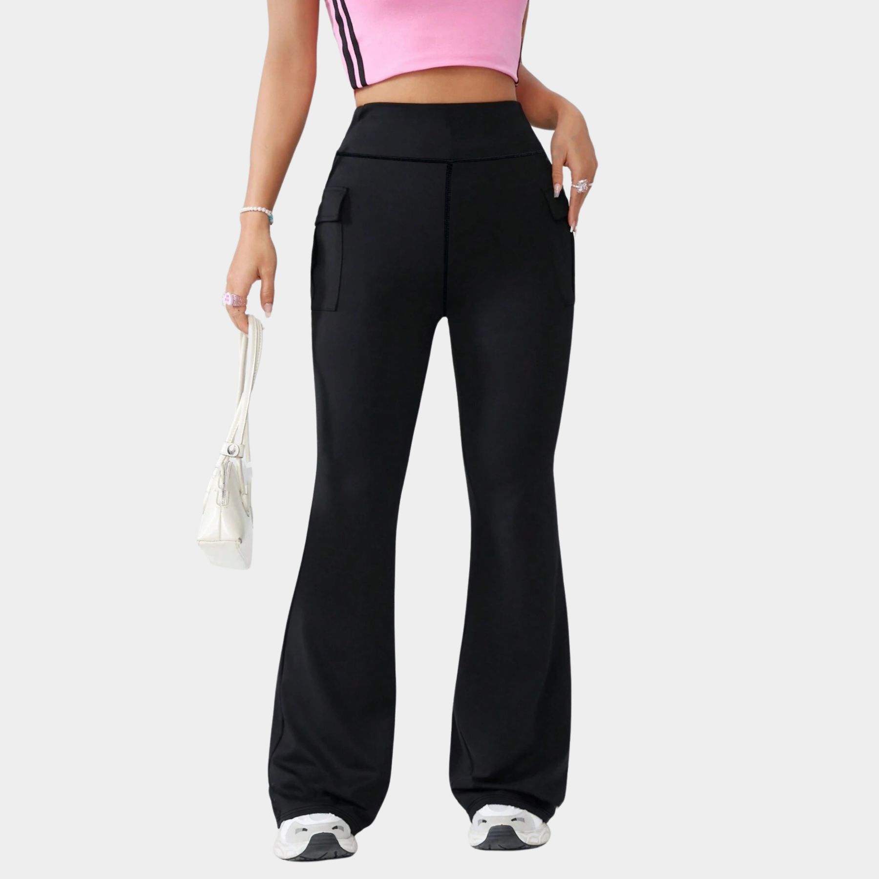 High Waisted Fashion Flare Yoga Pants