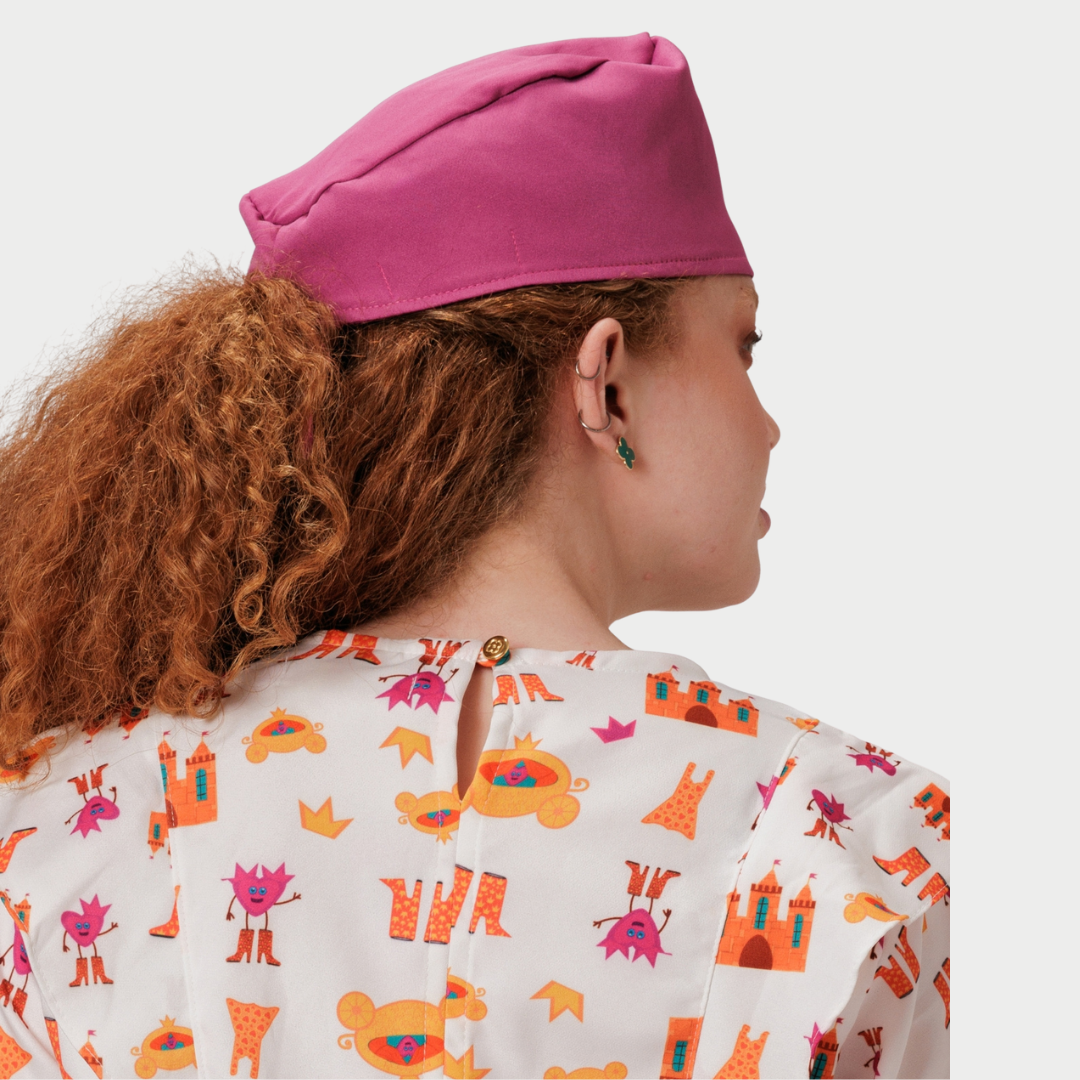 Virtual Pink Printed Surgical Caps