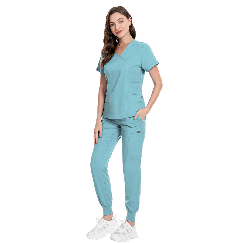Aileen Five-Pocket V-neck Scrub Top