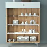 Expandable Closet Tension Shelf Storage Rack for Wardrobe, Kitchen, Bathroom