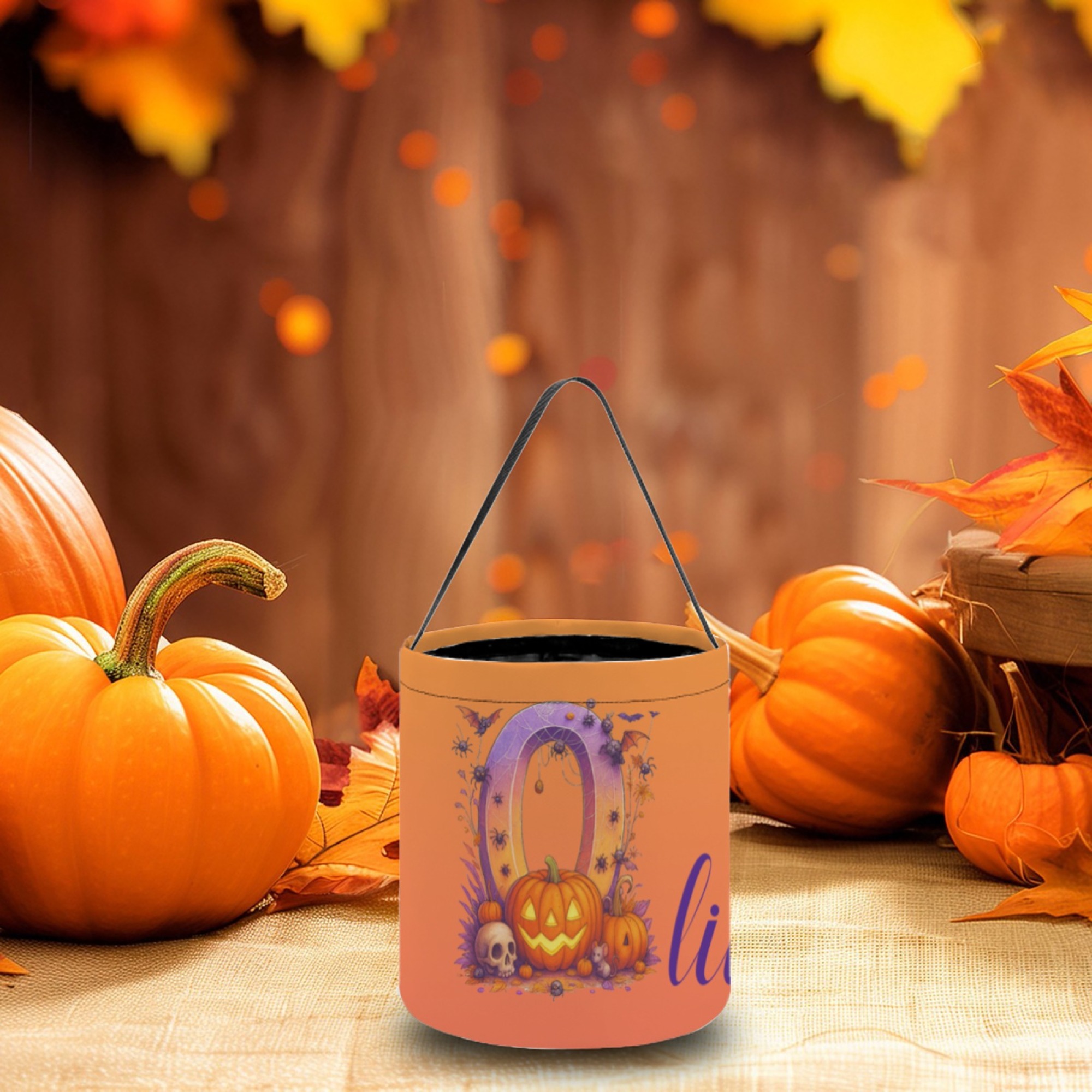 Halloween letter Treat Bucket