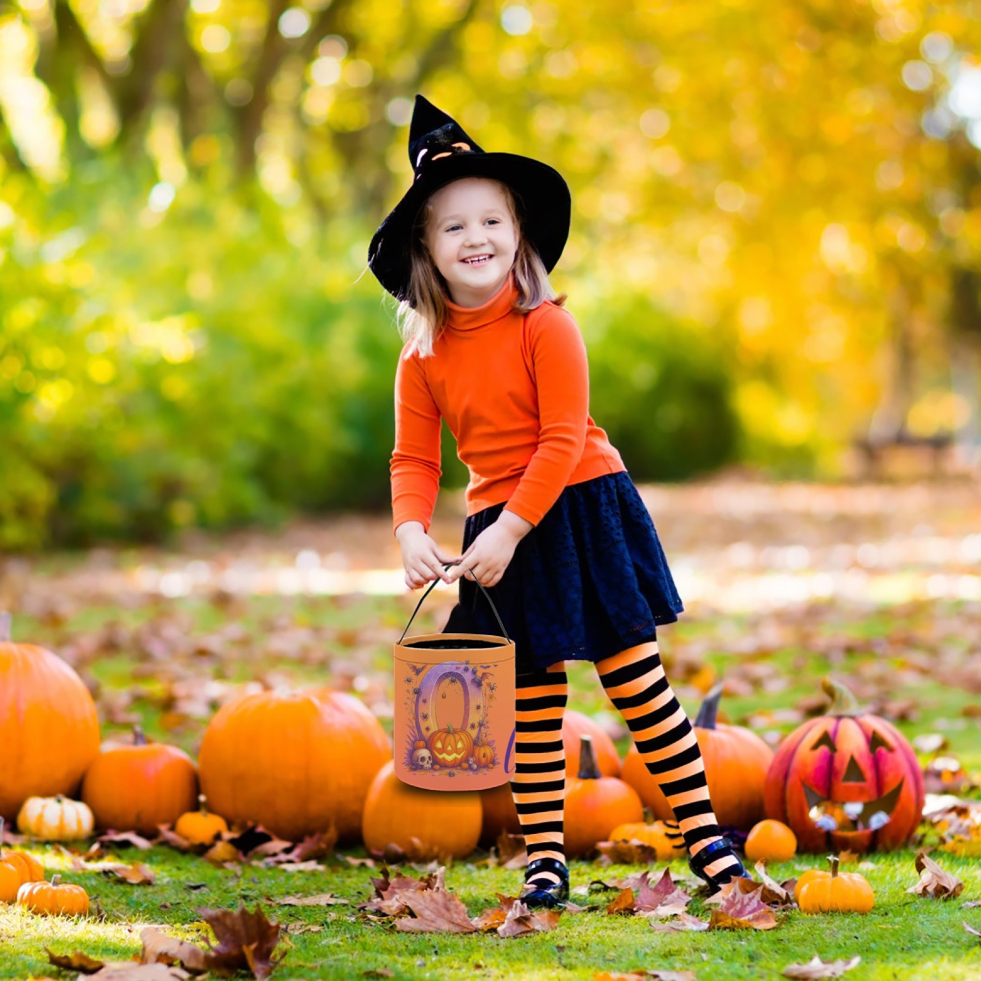 Halloween letter Treat Bucket