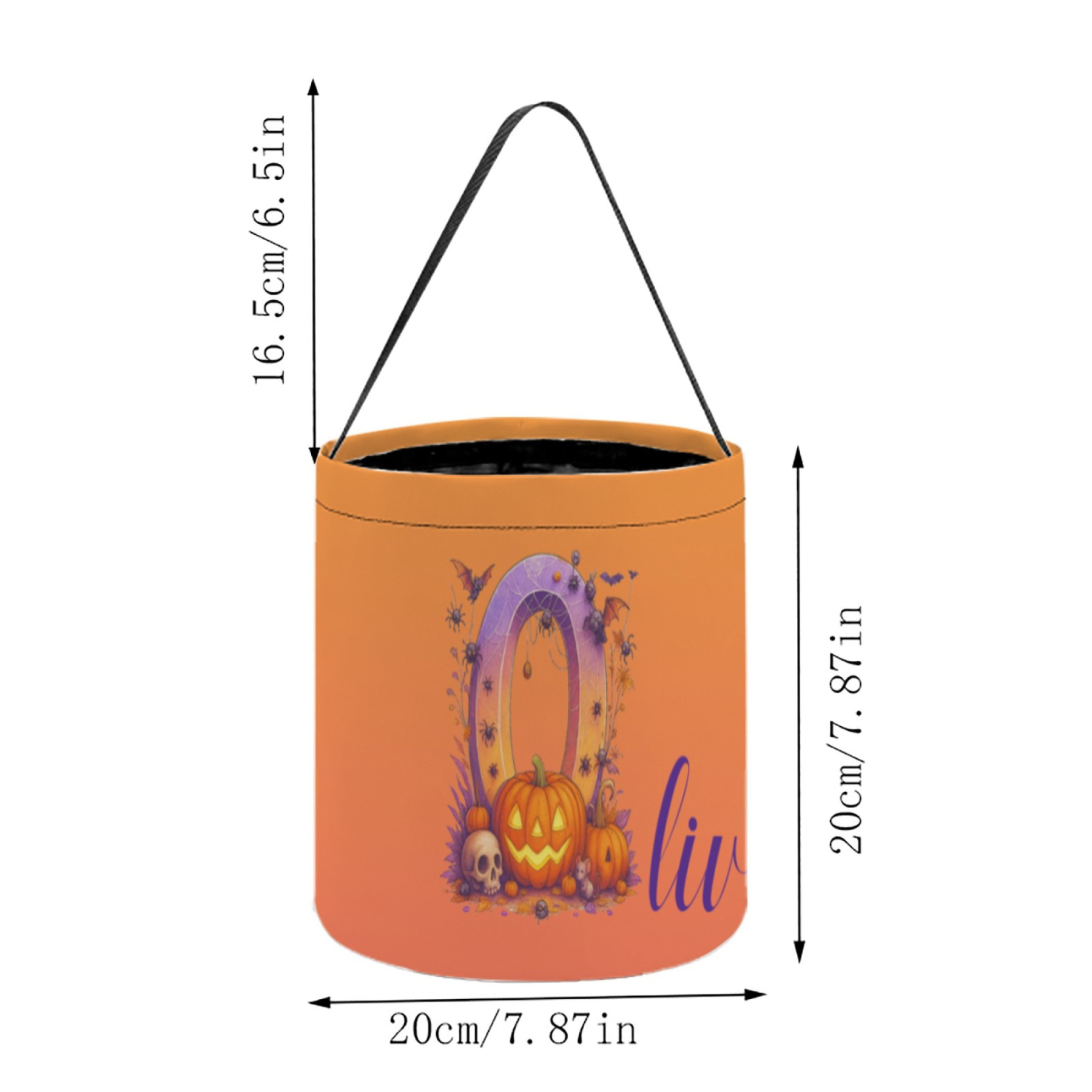 Halloween letter Treat Bucket