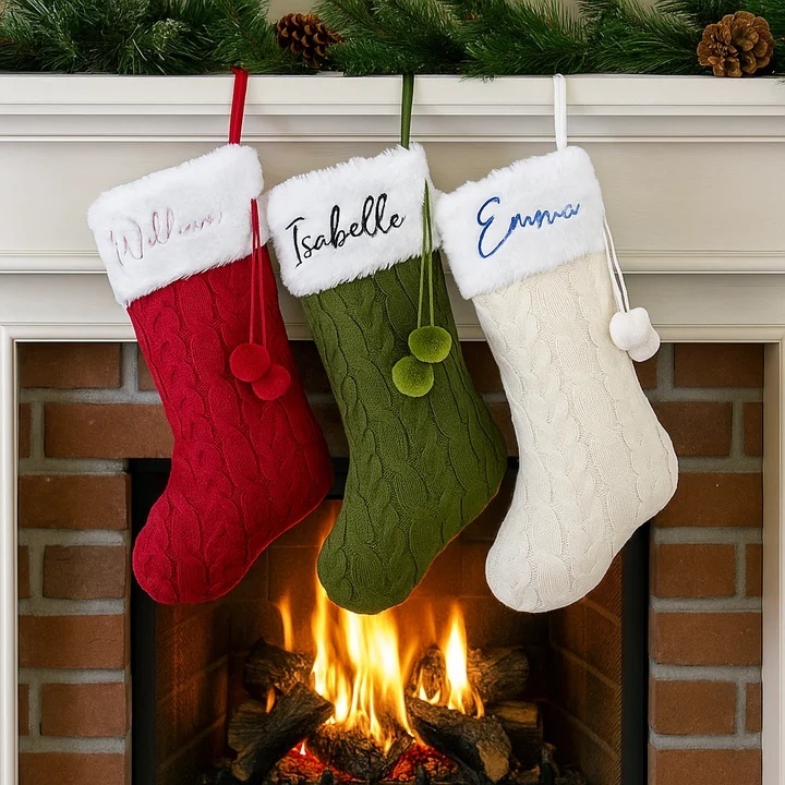 Knit Personalized Christmas Stocking