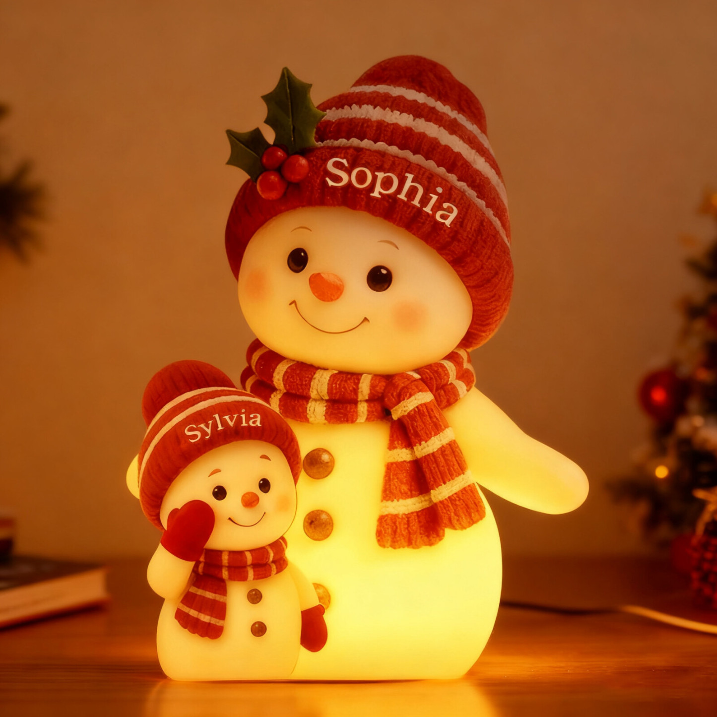 Glowing Snowman Holiday Centerpiece