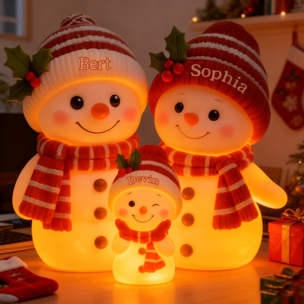 Glowing Snowman Holiday Centerpiece