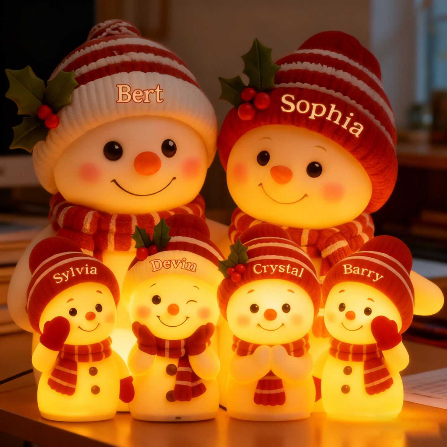 Glowing Snowman Holiday Centerpiece