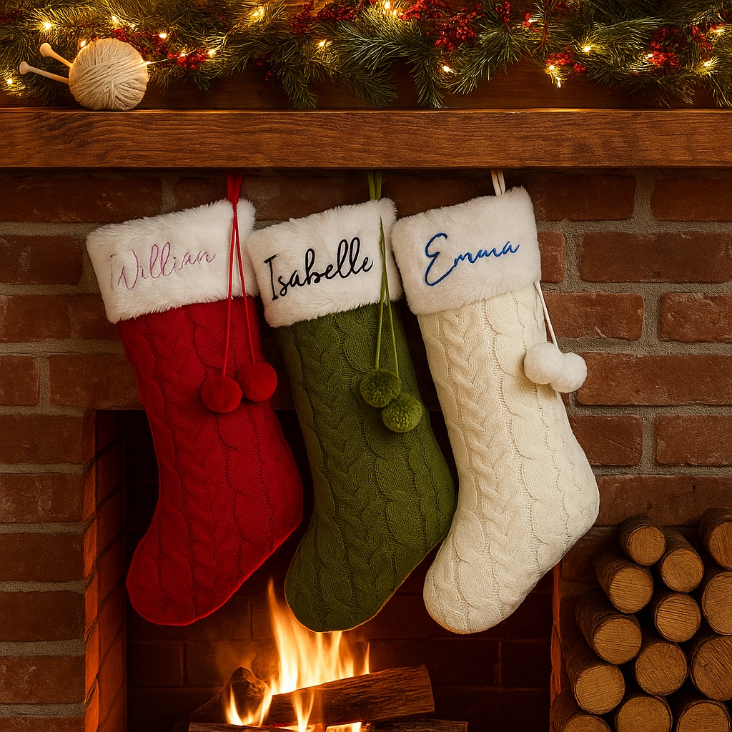 Knit Personalized Christmas Stocking