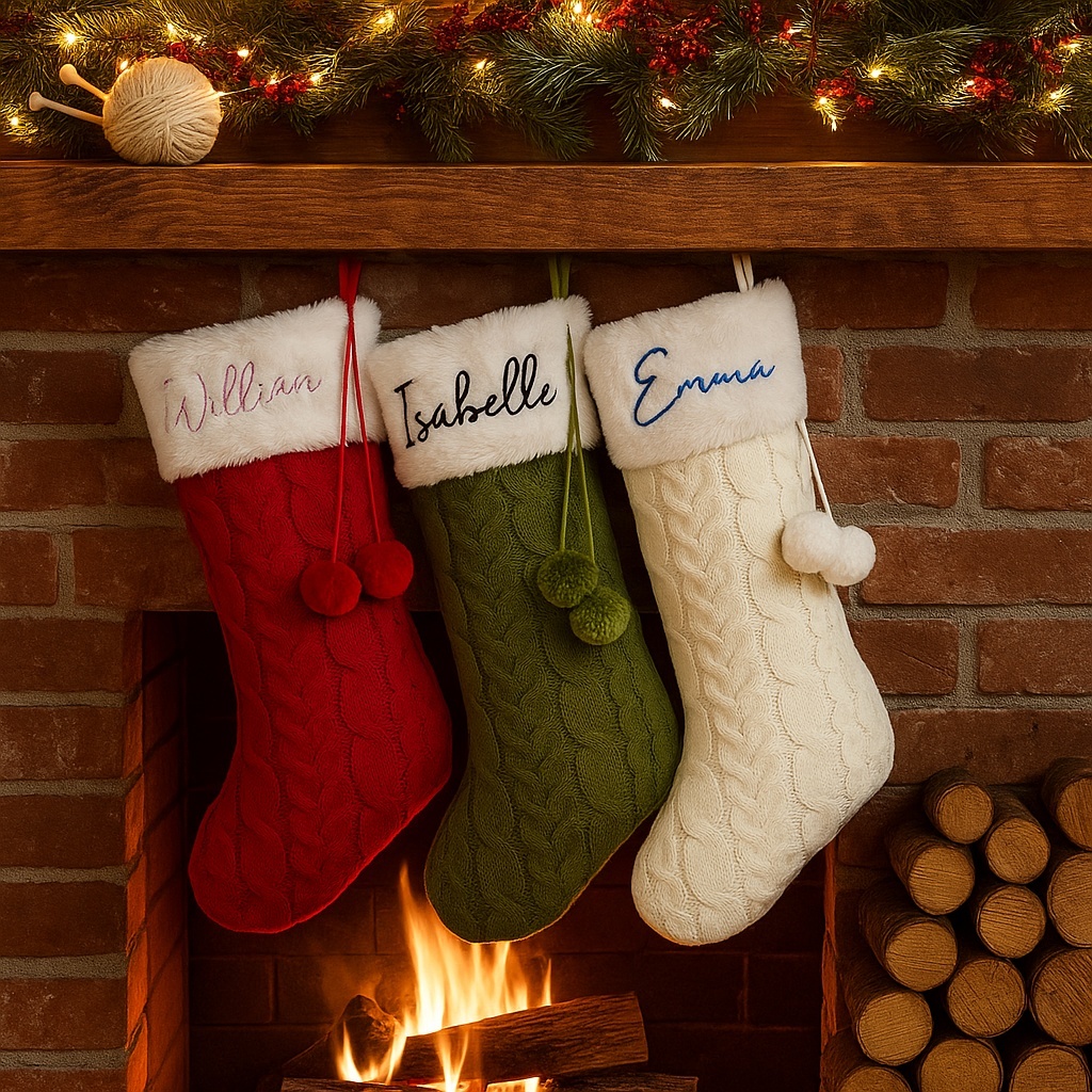 Knit Personalized Christmas Stocking