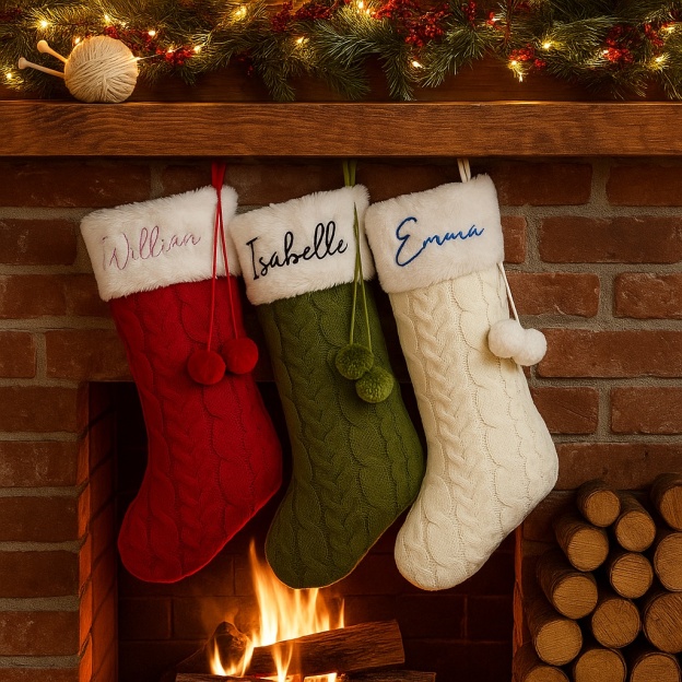 Knit Personalized Christmas Stocking
