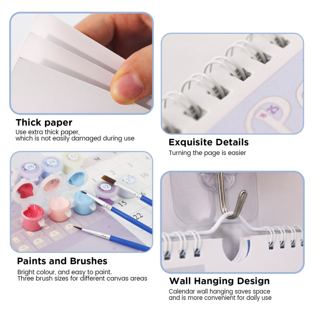 Spiral-Bound Cityscape Art Calendar 2026