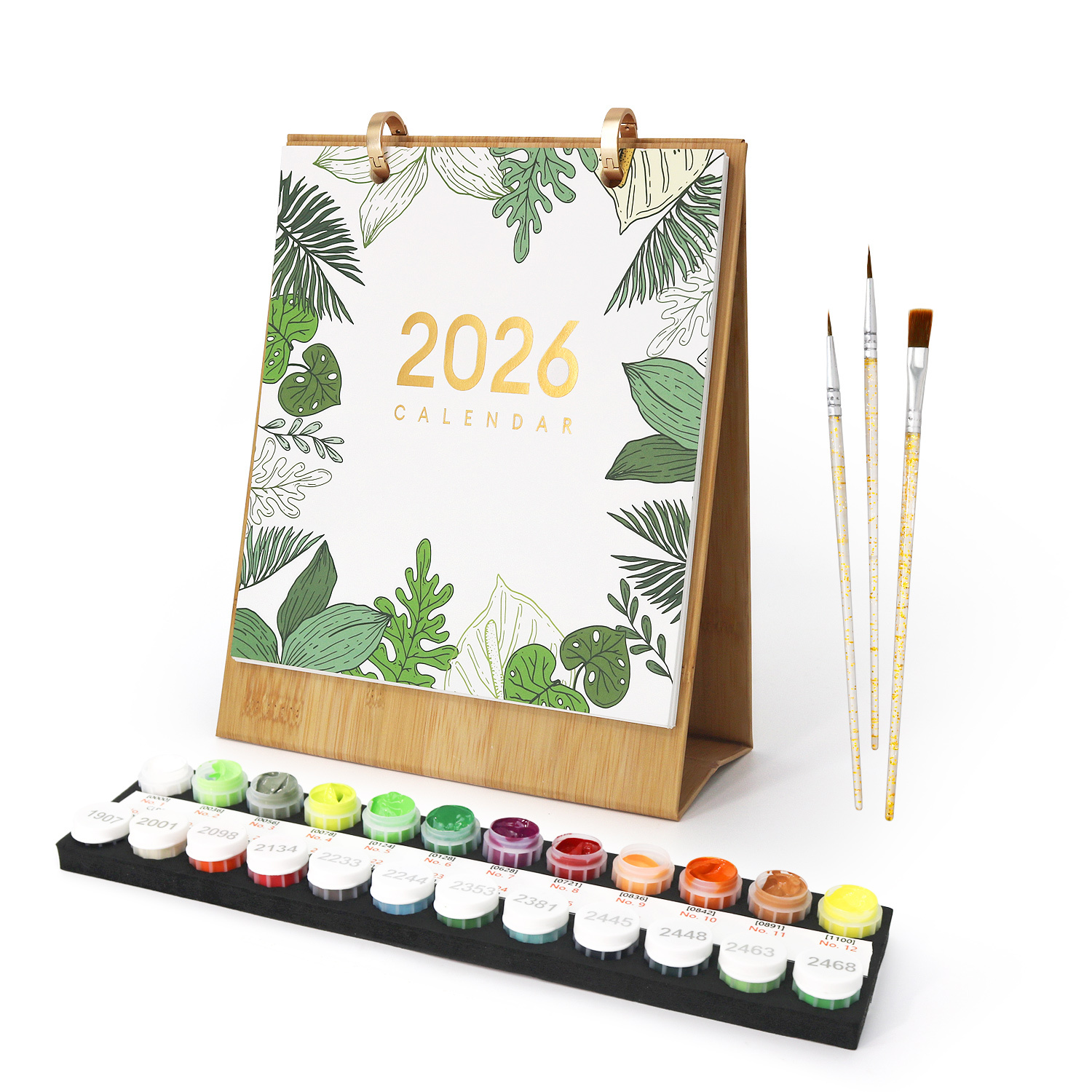Botanical Coloring Calendar 2026