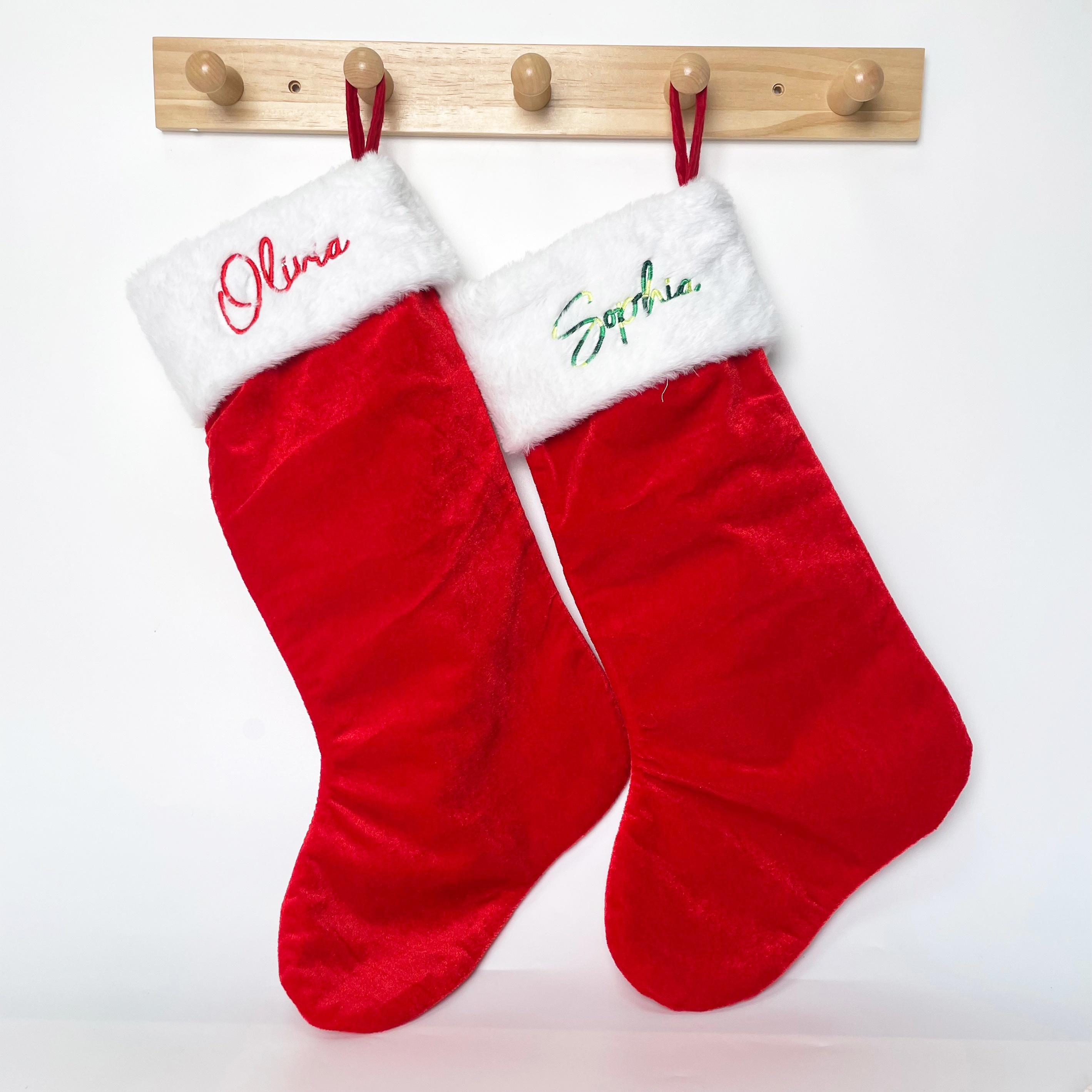 Embroidered Classic Christmas Stocking