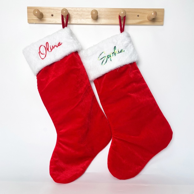 Embroidered Classic Christmas Stocking