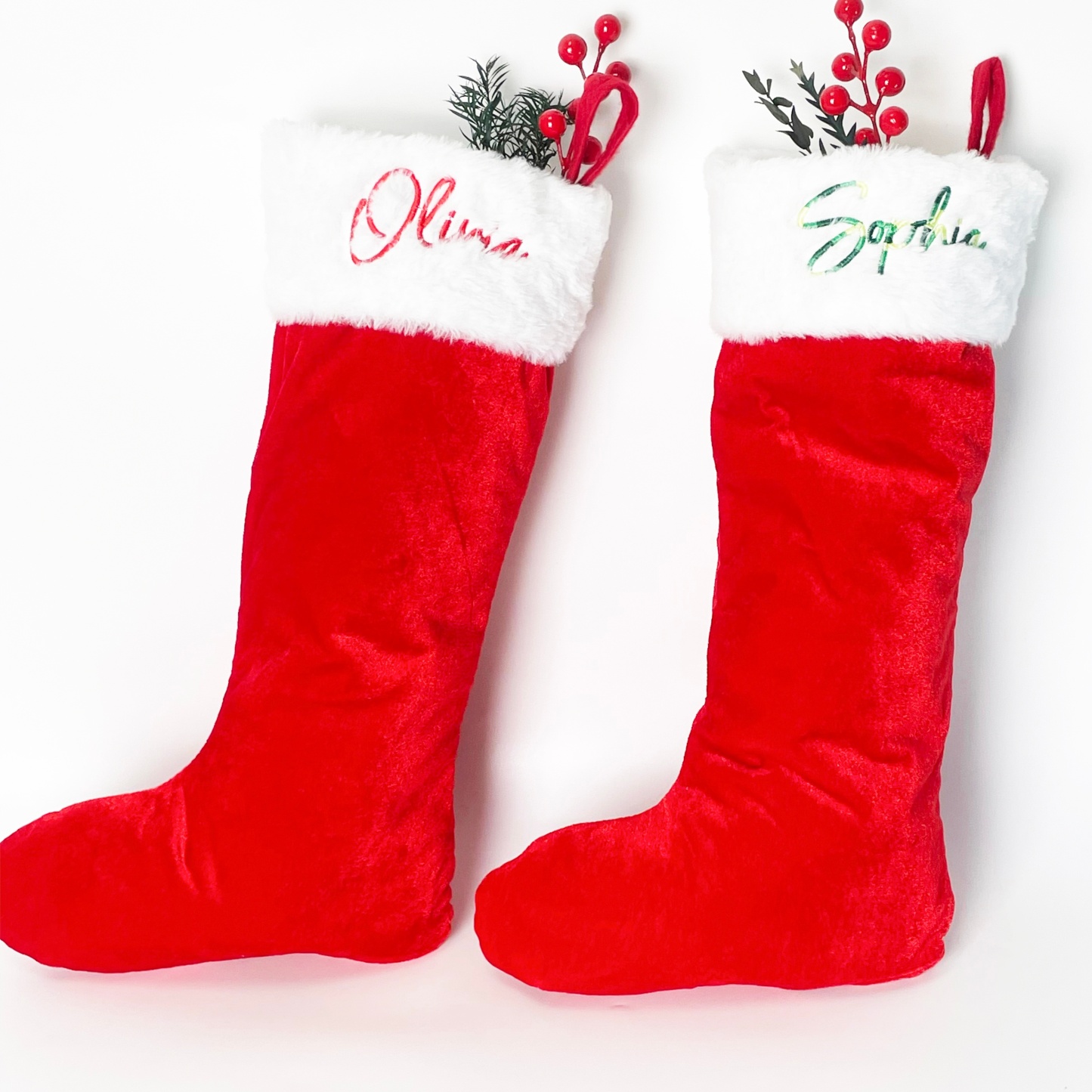 Embroidered Classic Christmas Stocking