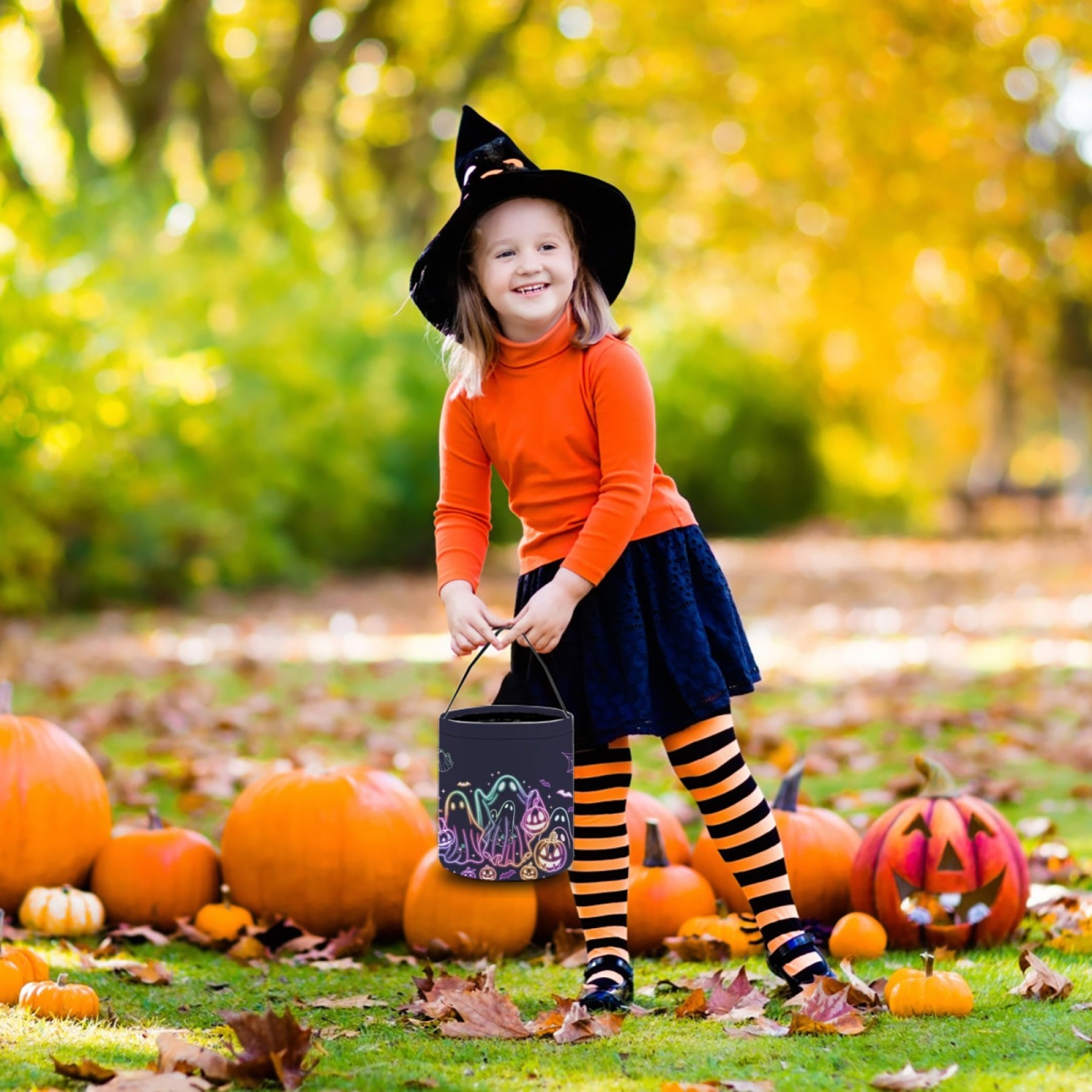 Halloween Neon Treat Bucket