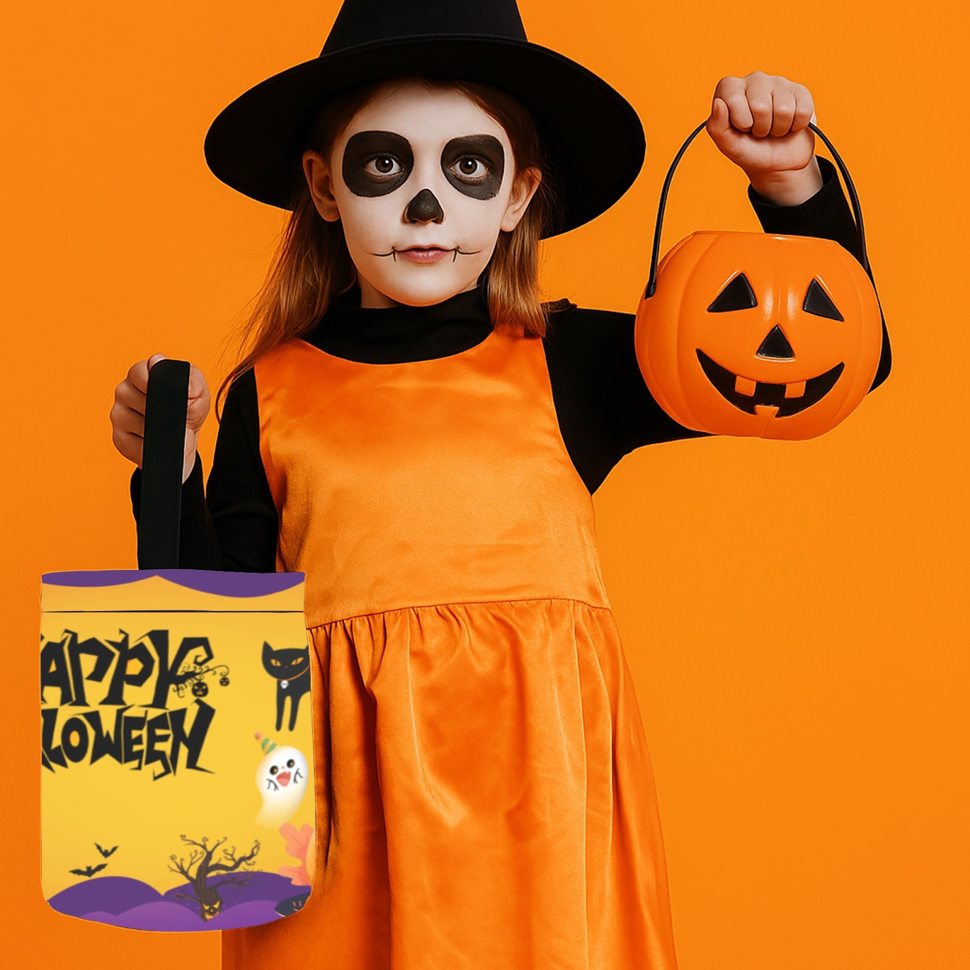 Halloween Pumpkin Treat Bucket