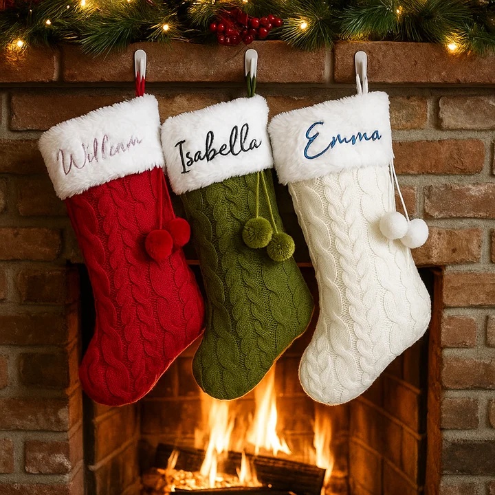 Knit Personalized Christmas Stocking