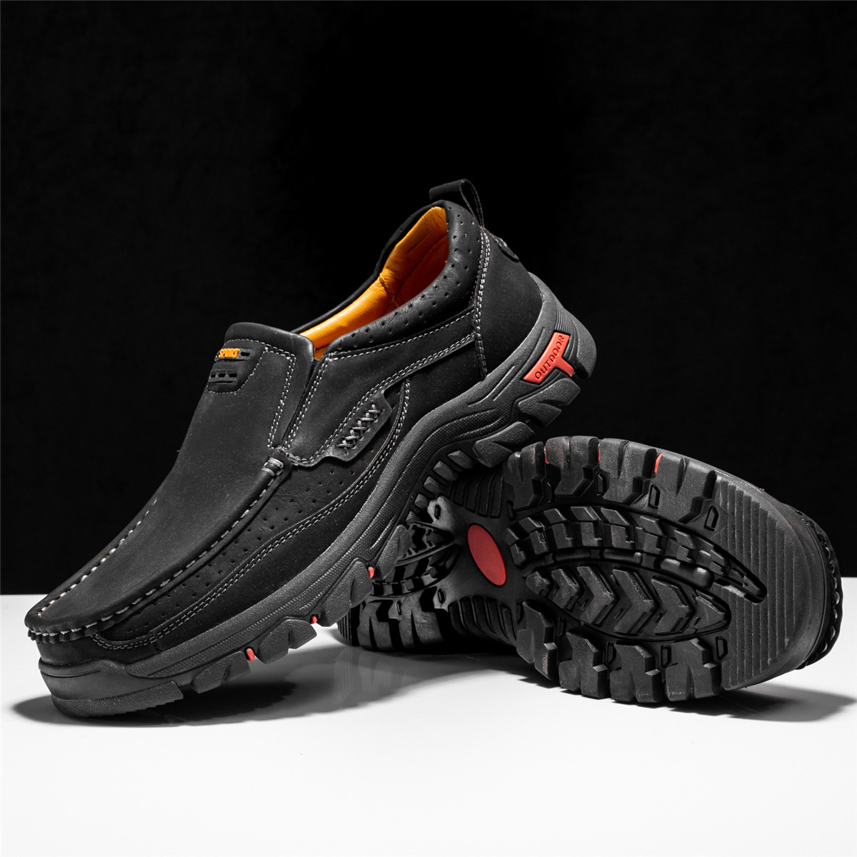 StepsFree Shoes Men's Non-slip Walking Leather Lightweight Breathable Casual Loafers