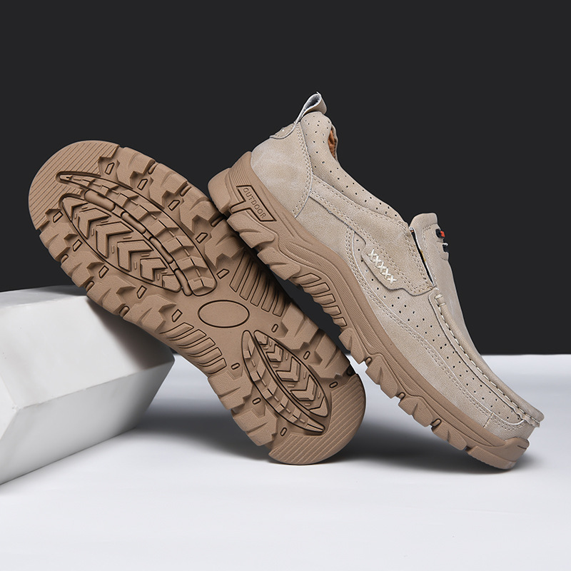 StepsFree Shoes Men's Non-slip Walking Leather Lightweight Breathable Casual Loafers