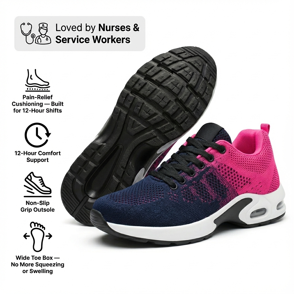 Ortho-Wear™ Pro — 12-Hour Shift Shoes for All-Day Foot, Knee & Back Pain Relief