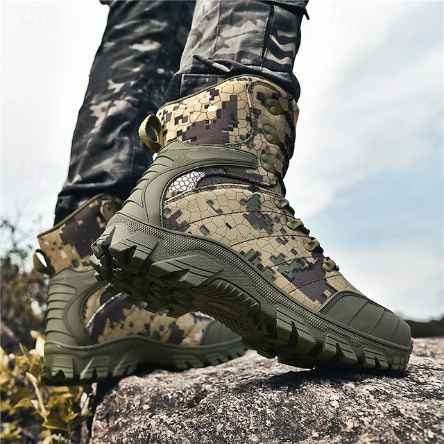 (✅ASTM-Certified & CE Certified) Military Grade Tactical Boots Work Boots Hunting Boots  - Waterproof, Anti-Sprain, Anti-Puncture, Non-Slip, Toe Protection