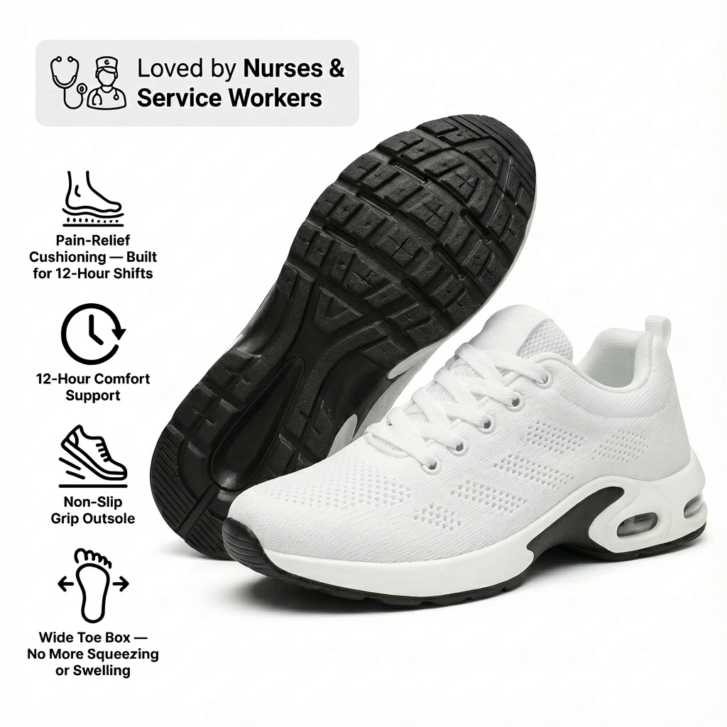 Ortho-Wear™ Pro — 12-Hour Shift Shoes for All-Day Foot, Knee & Back Pain Relief