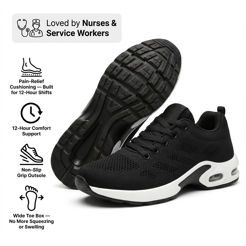 Ortho-Wear™ Pro — 12-Hour Shift Shoes for All-Day Foot, Knee & Back Pain Relief