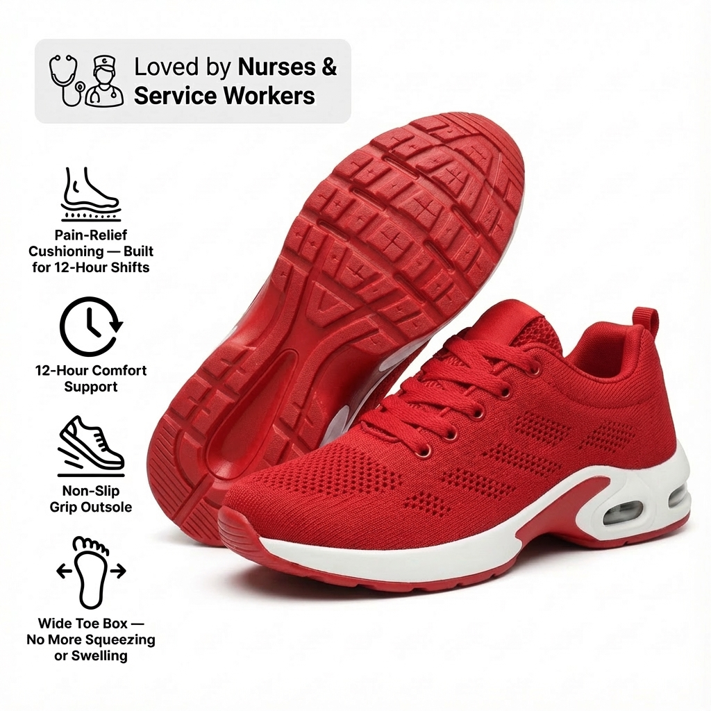 Ortho-Wear™ Pro — 12-Hour Shift Shoes for All-Day Foot, Knee & Back Pain Relief