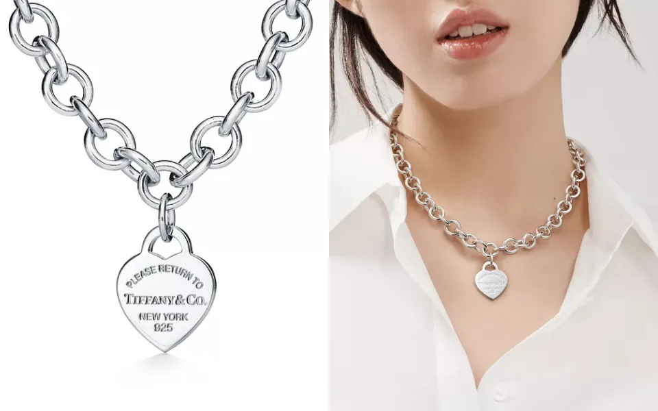 Tiffiany Heart Link Necklace