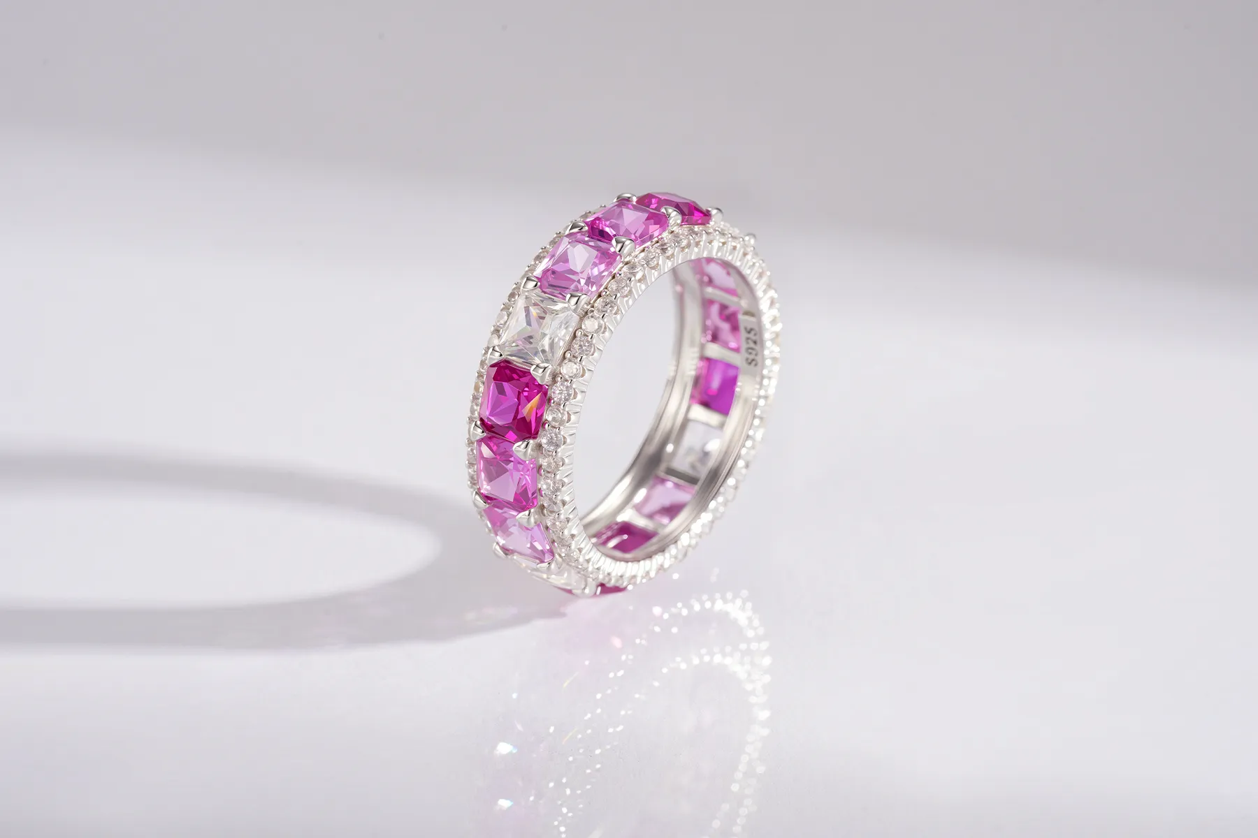 Two-Tone Love Gemstone Ring