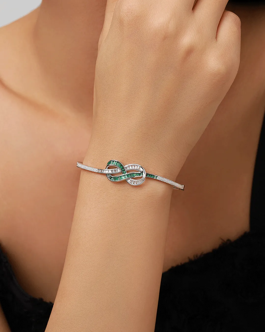 Emerald Infinity Symbol Bracelet