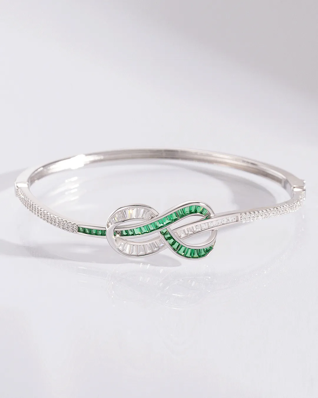 Emerald Infinity Symbol Bracelet