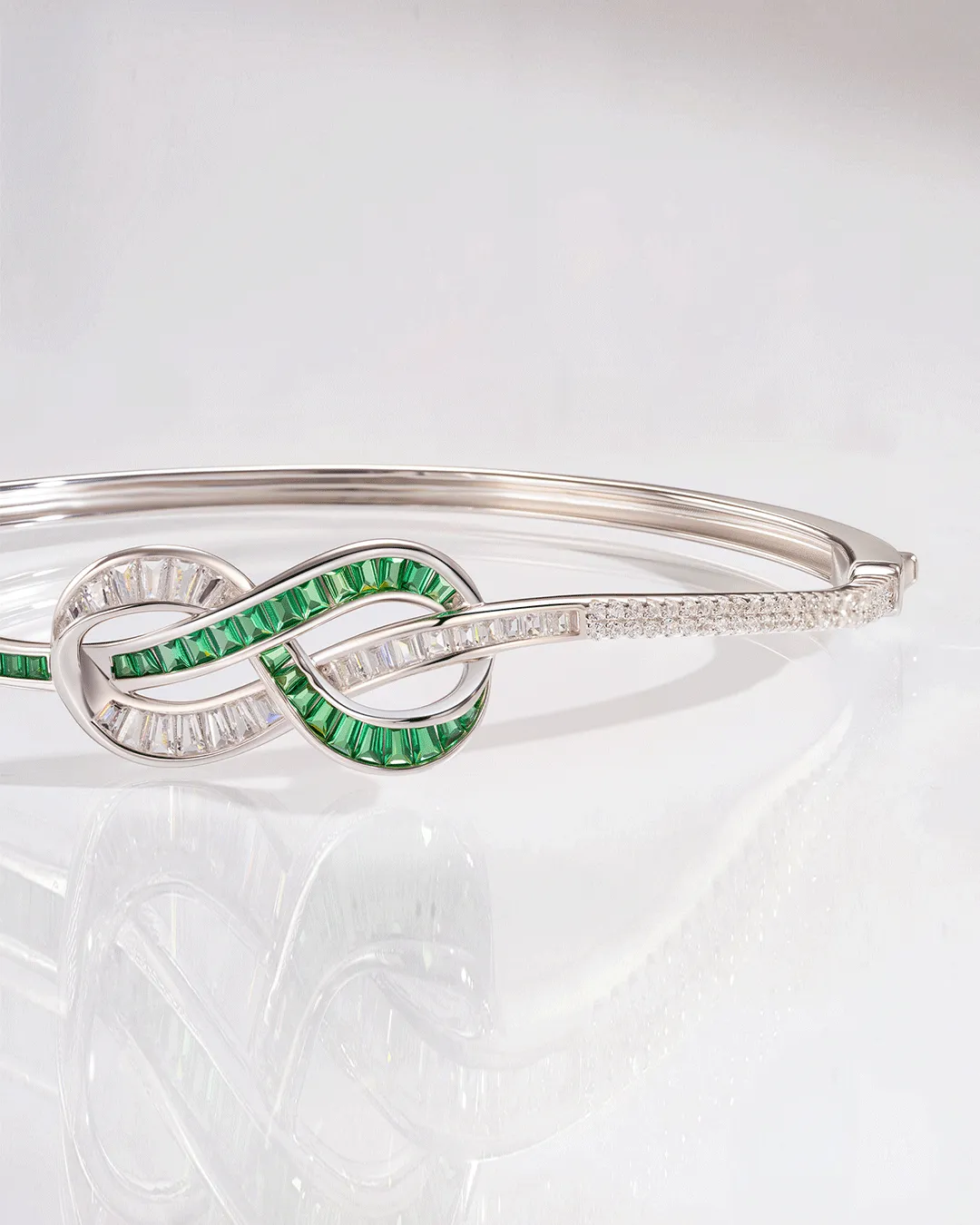 Emerald Infinity Symbol Bracelet